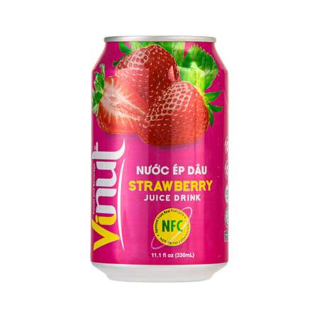 Напиток сокосодержащий Vinut Strawberry (Клубника) 0.33 л 24 штуки