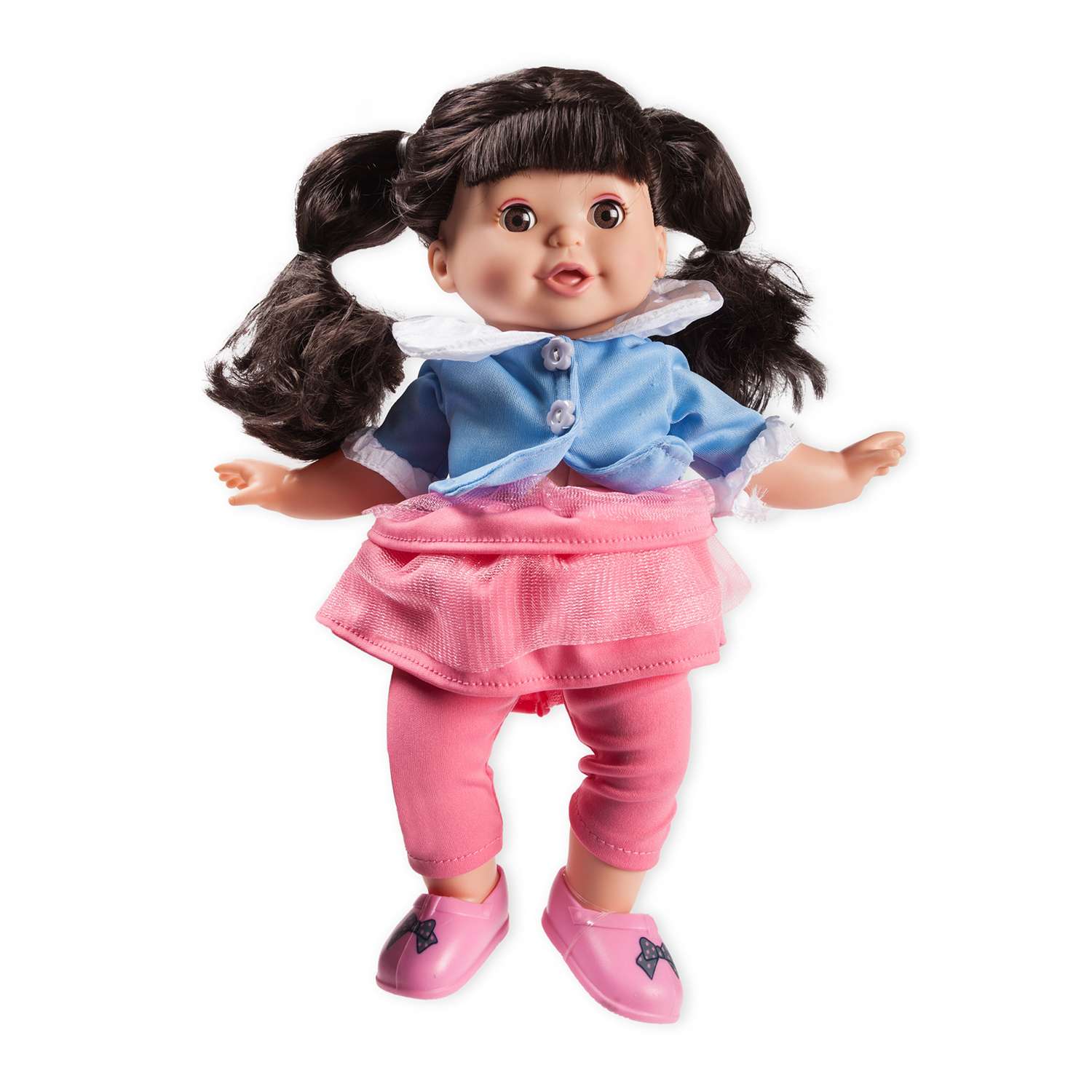 Кукла Demi Star Элизабет Брюнетка в голубой кофте розовой юбке розовых лосинах 6104 - фото 1