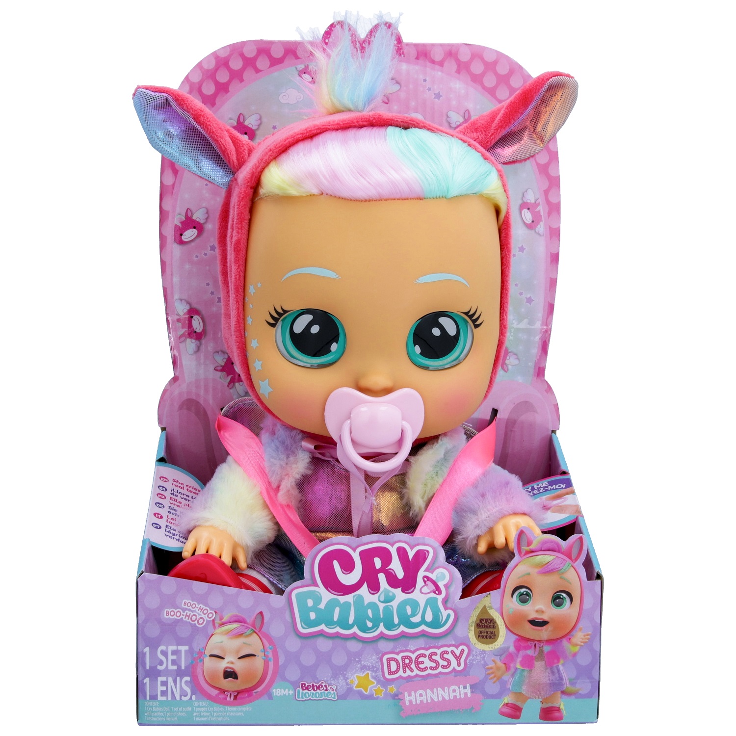 Игрушка Cry Babies Кукла Ханна Fantasy интерактивная плачущая 41918 купить  по цене 5499 ₽ в интернет-магазине Детский мир