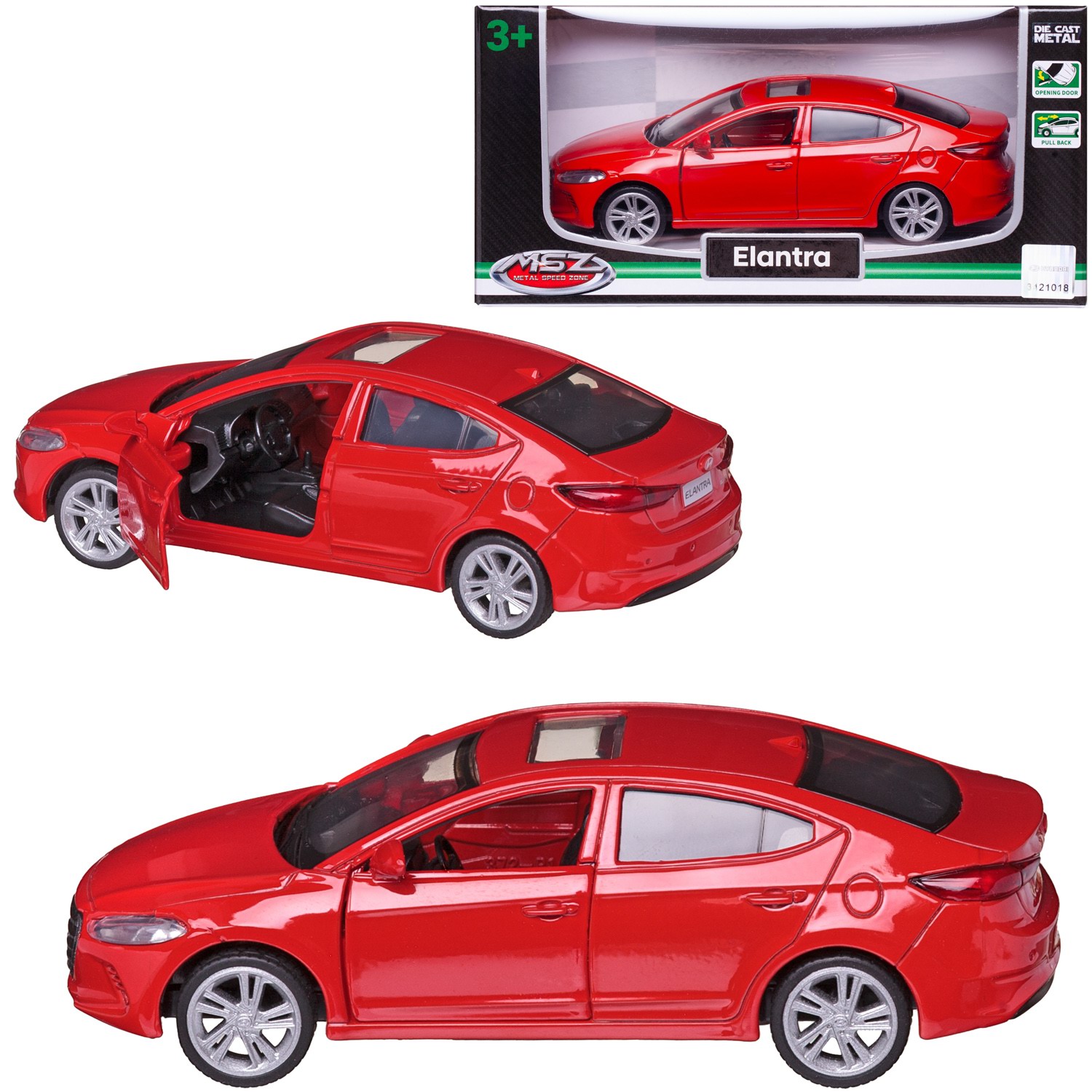 Автомобиль Abtoys Hyundai MSZ 1:43 инерционный красный WE-15965R - фото 1