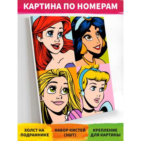 Картина по номерам Hobby Paint Принцессы холст 40х50 см