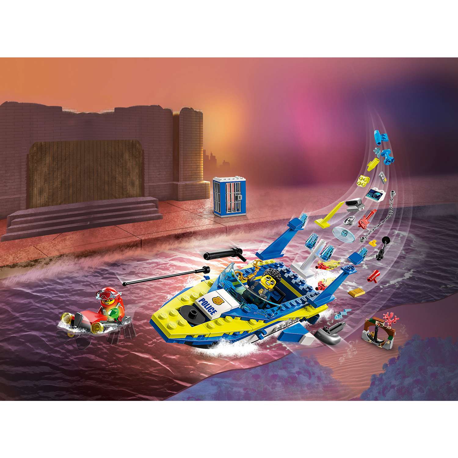 Конструктор детский LEGO City Детективные миссии водной полиции 60355 - фото 6
