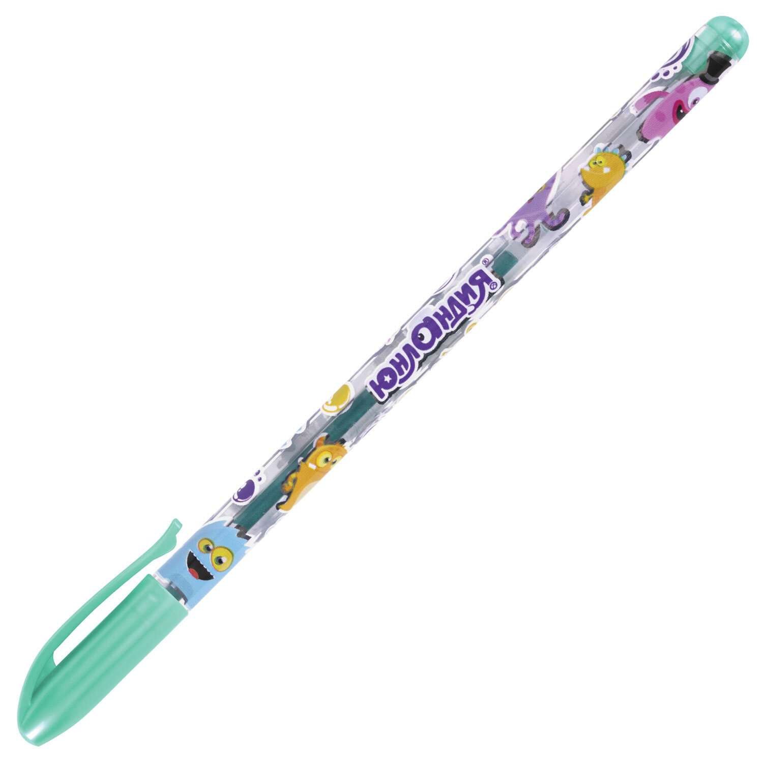 Ручки гелевые Юнландия цветные набор 6 штук для школы тонкие металлик - фото 5
