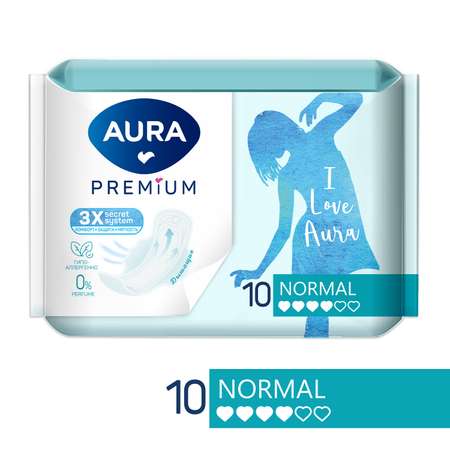 Прокладки AURA PREMIUM женские гигиенические NORMAL 10шт х 6 уп