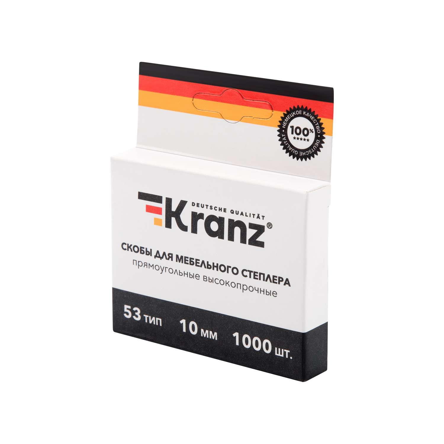 Скобы Kranz для мебельного степлера 10 мм тип 53 1000 штук в упаковке - фото 3