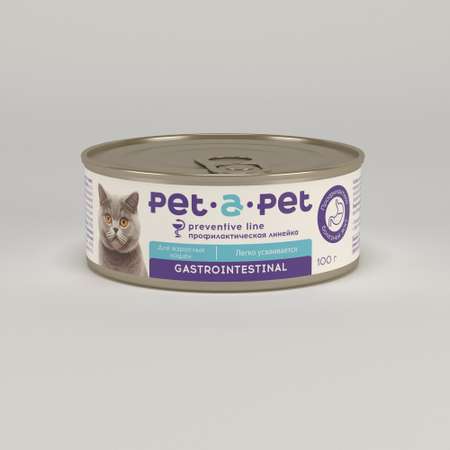 Корм для кошек Pet-a-Pet 100г диетический профилактика болезней ЖКТ Gastrointestinal