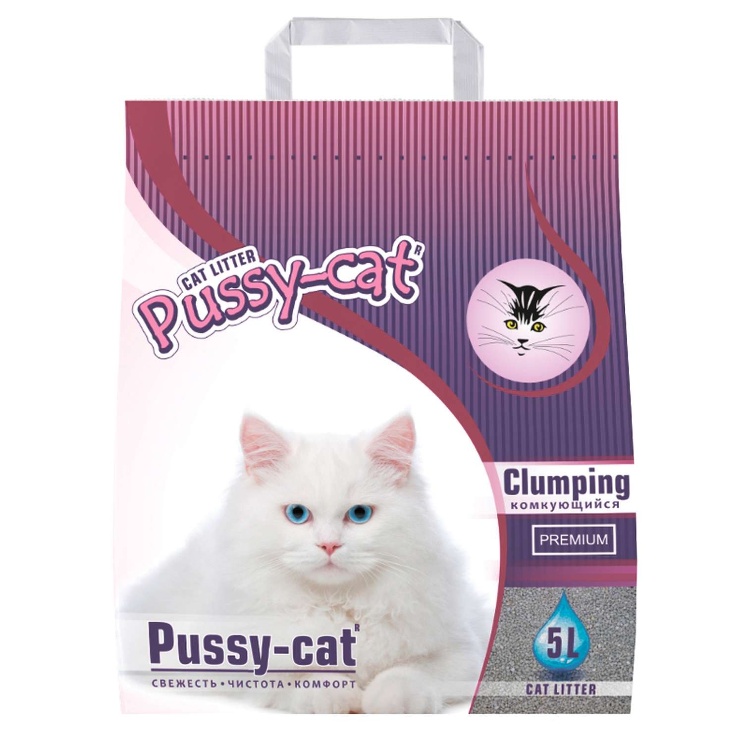 Наполнитель для кошек Pussy Cat Premium Clumping комкующийся 5 л - фото 1
