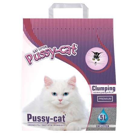 Наполнитель для кошек Pussy Cat Premium Clumping комкующийся 5 л