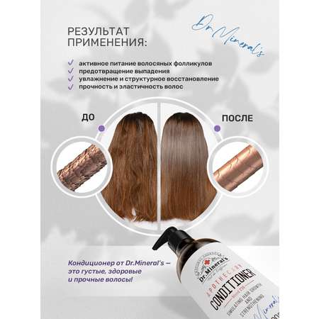 Кондиционер для волос Dr.Minerals стимуляция роста - увлажнение и питание 400 мл