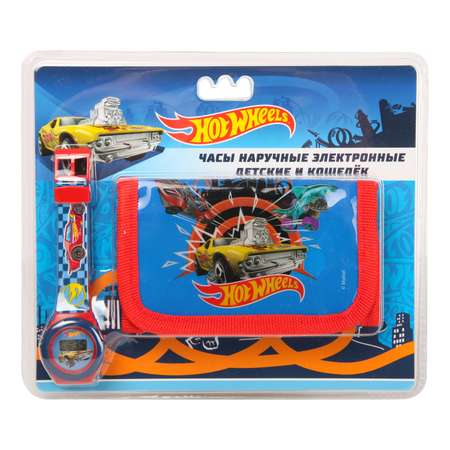 Набор Hot Wheels часы+кошелек HW0055