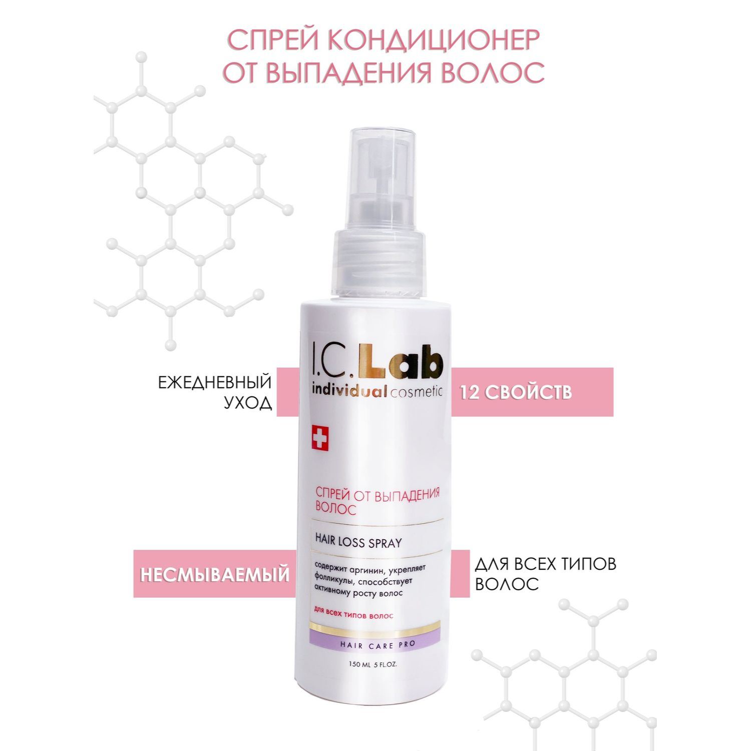 Спрей для волос I.C.Lab Individual cosmetic 12 в 1 многофункциональный 150 мл - фото 3