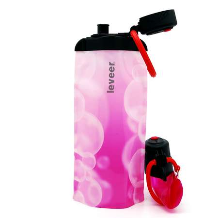 Бутылка для воды складная VITDAM розовая 700мл B070PIW