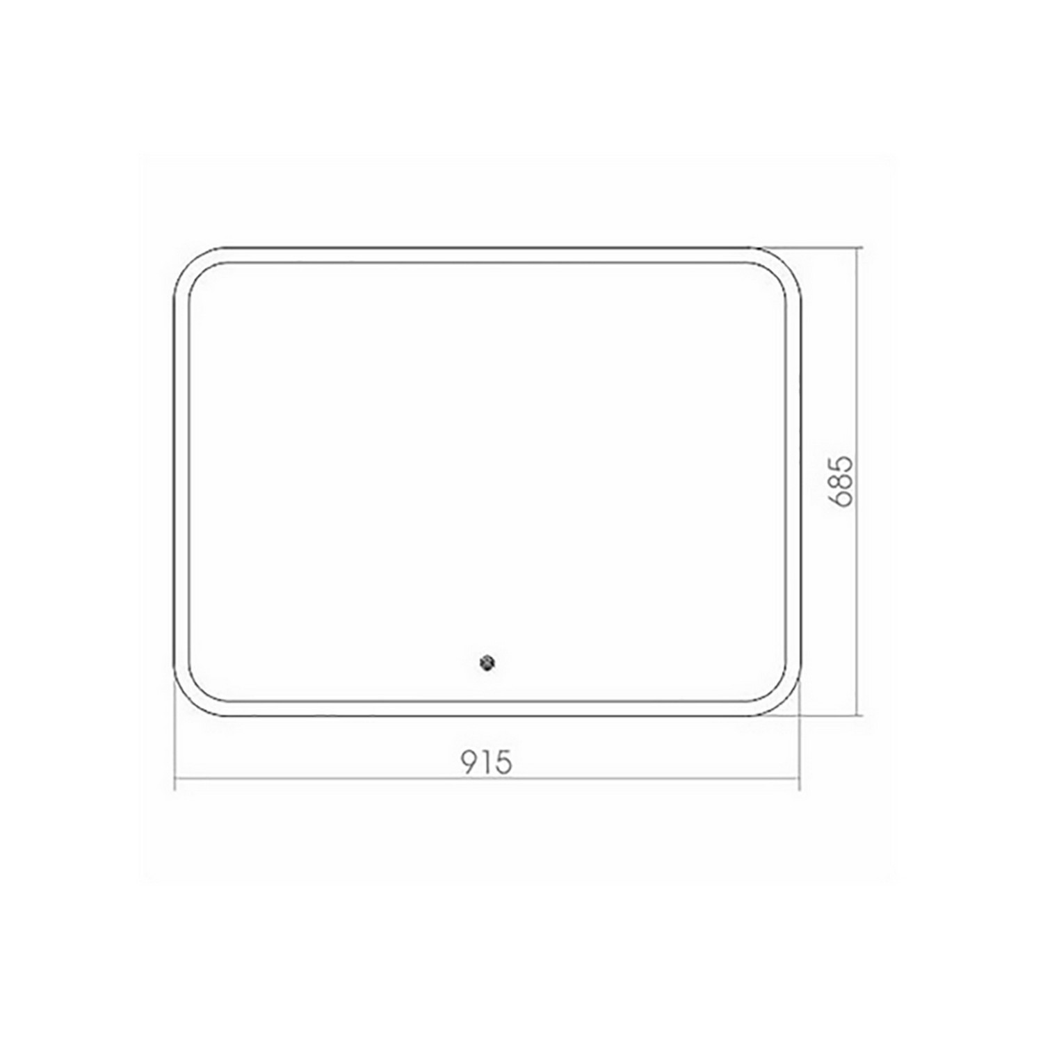 Зеркало с подсветкой Mixline сенсорный выключатель 915х685 светодиодная подсветка - фото 2