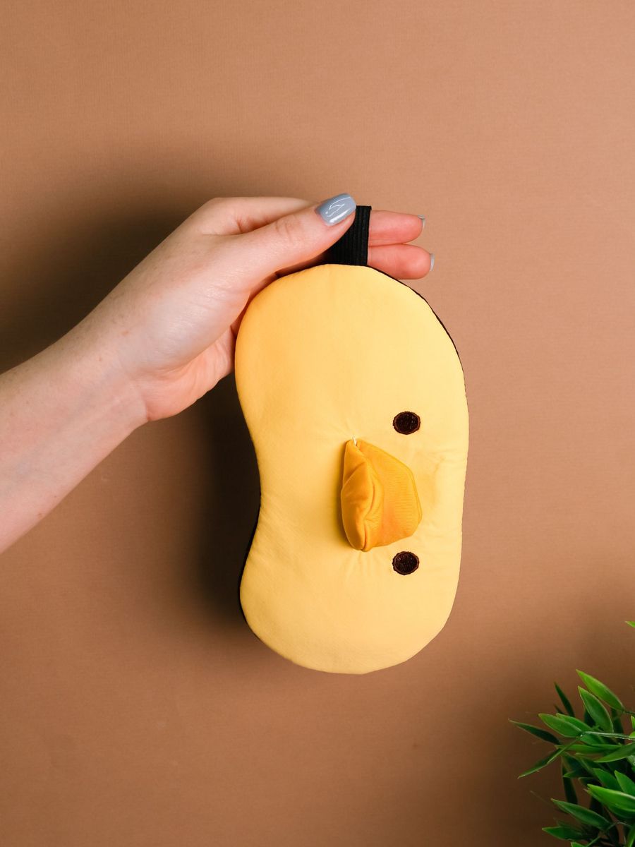 Маска для сна iLikeGift Head duck yellow с гелевым вкладышем - фото 4