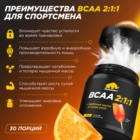 ВСАА 2:1:1 150г Prime Kraft Апельсиновый спритц