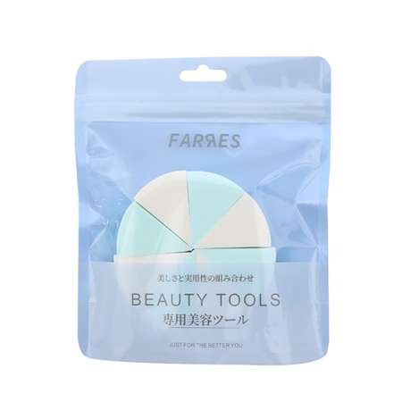 Набор спонжей для макияжа Farres Безлатексные дольки 8 шт.