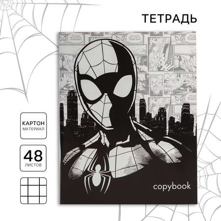 Тетрадь MARVEL 48 листов в клетку «Супергерой» «Человек-паук»