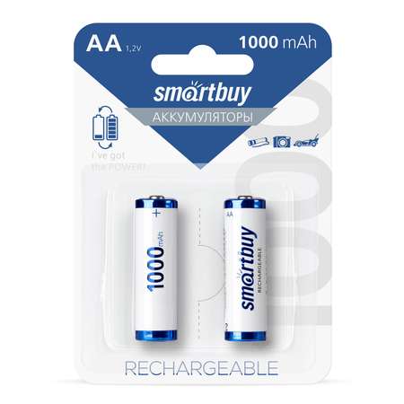 Аккумулятор Smartbuy NiMh 1000 mAh R6 - 2 шт. в упаковке