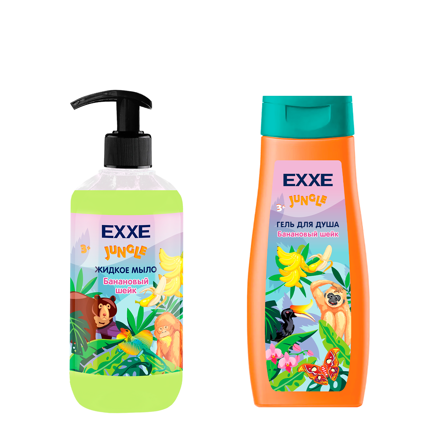 Набор детская серия EXXE Жидкое мыло + Гель для душа Банановый шейк - фото 1