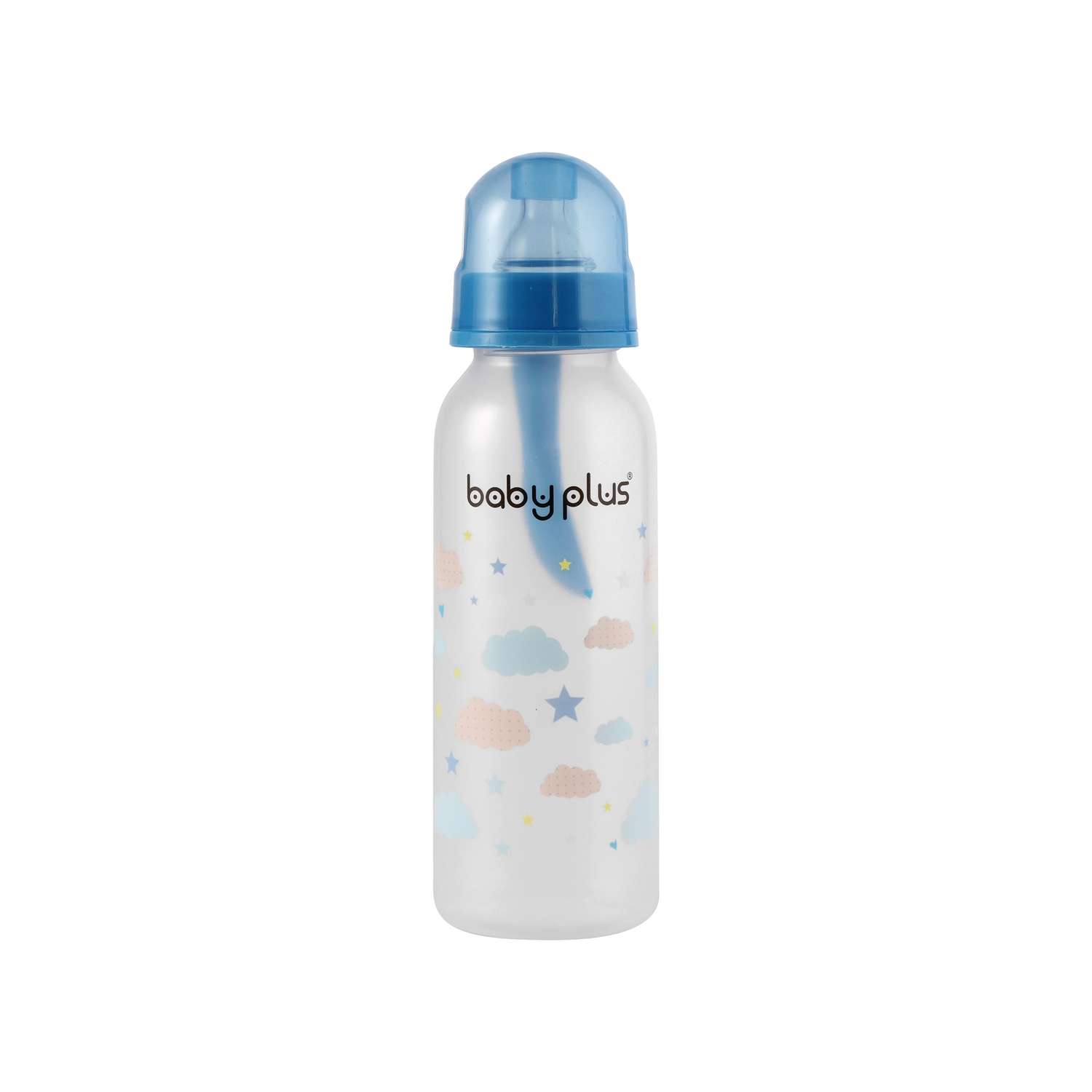 Бутылочка для кормления Baby Plus с ложкой и соской BP5114-C-1 250 мл синяя - фото 1