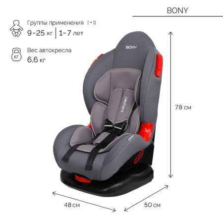 Автокресло Babyton Bony I/II Grey