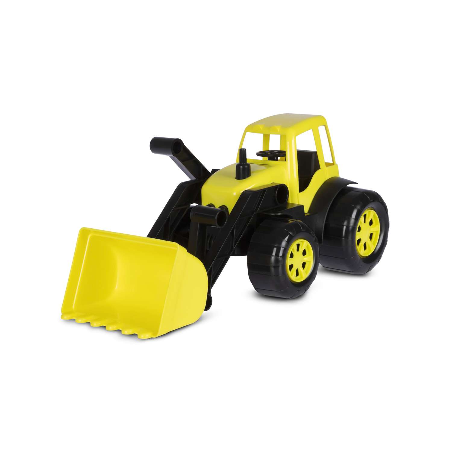 Машинка ДЖАМБО Трактор с ковшом желтый JB5300686 - фото 7