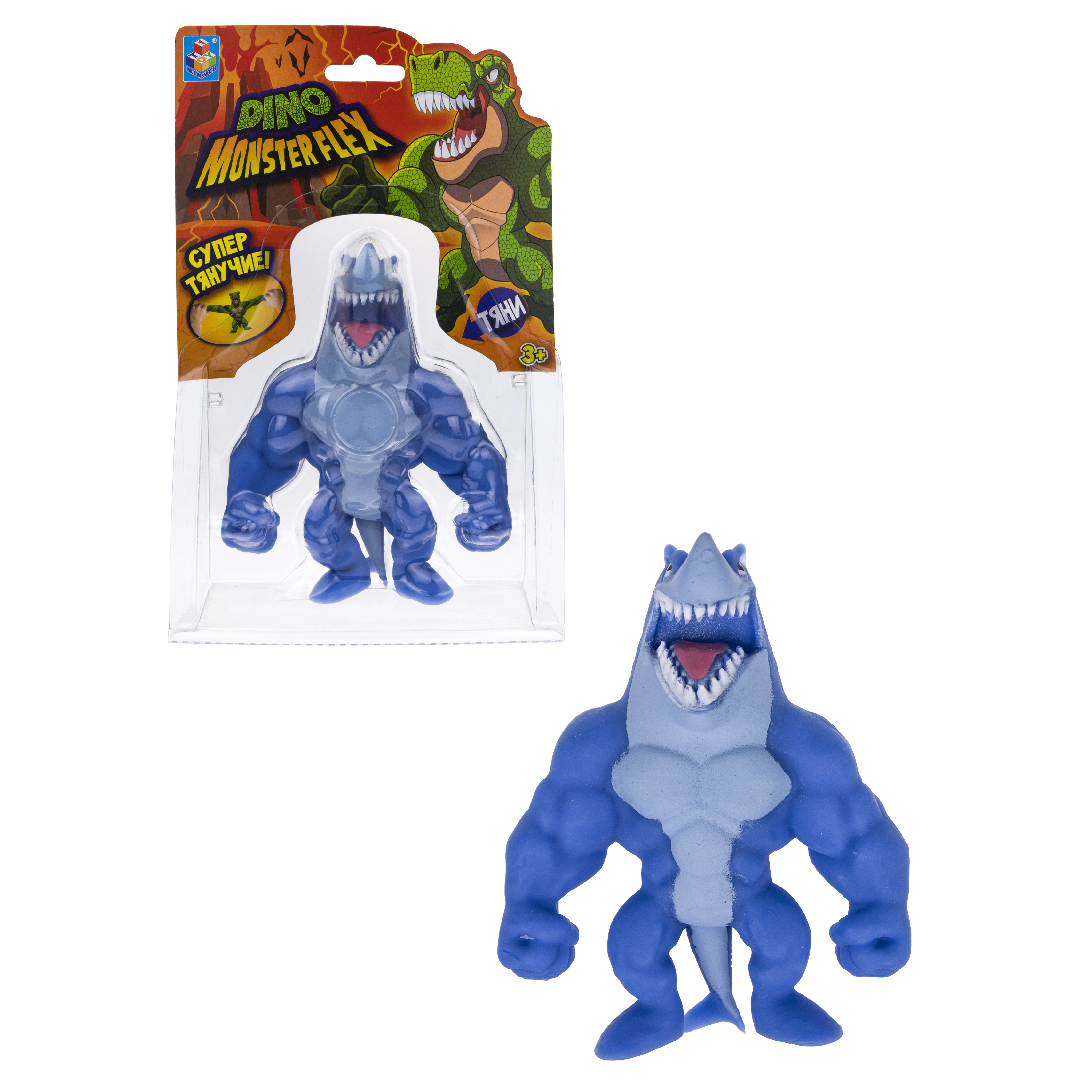 Игрушка-тягун 1Toy Monster Flex Dino Шарко Т22691-12 - фото 2