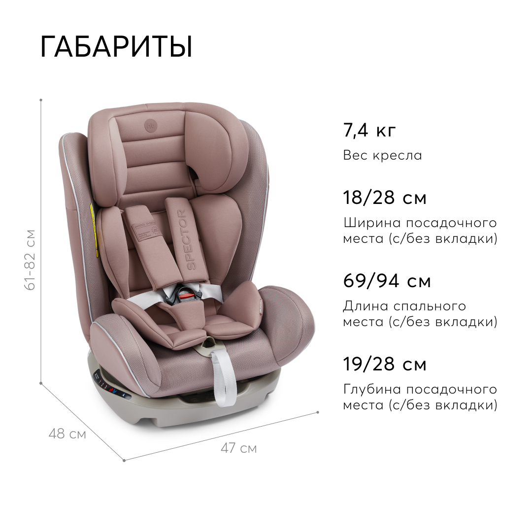 Автокресло Happy Baby Spector desert pink - фото 4