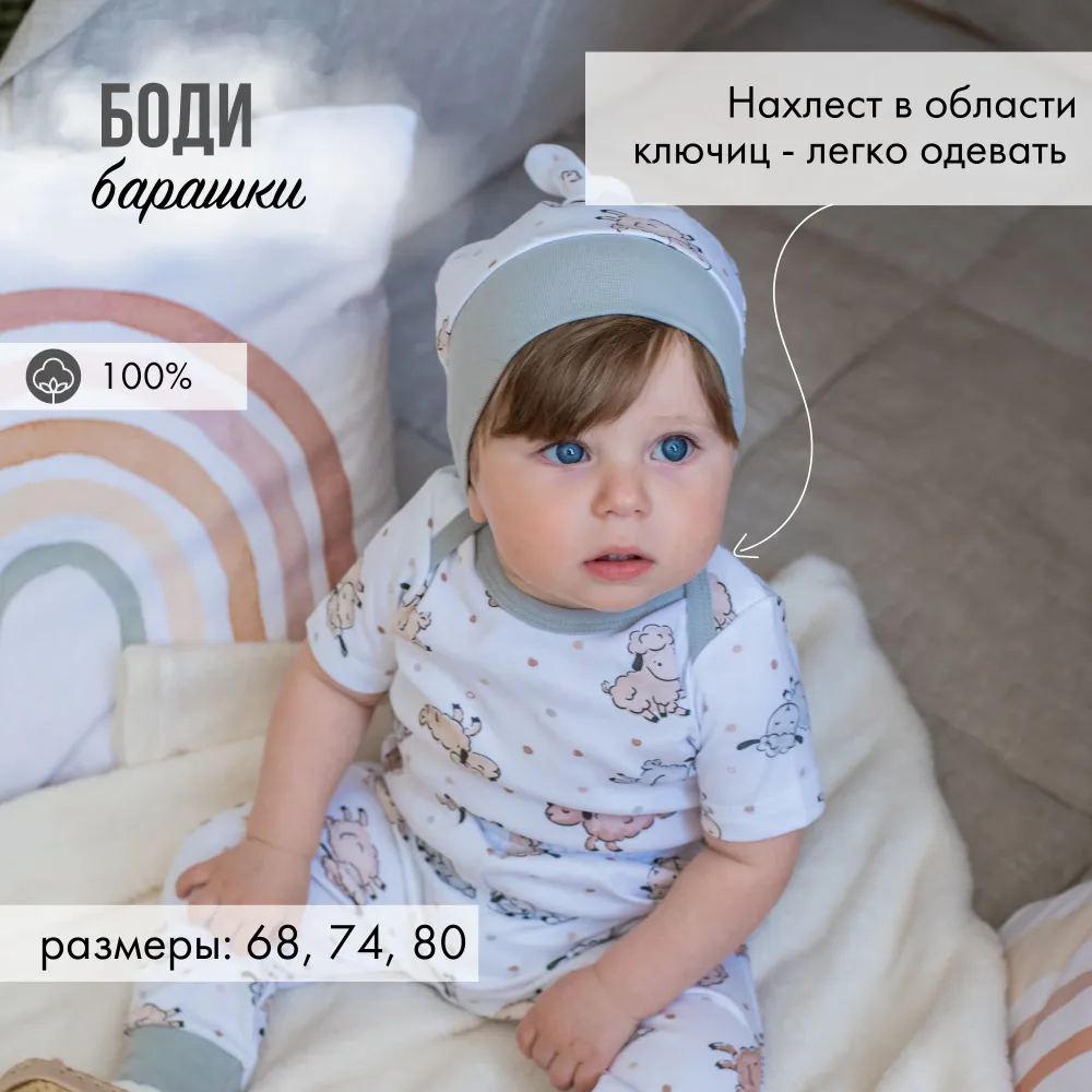 Боди LeeLuckBaby B3215-68-80 - фото 2