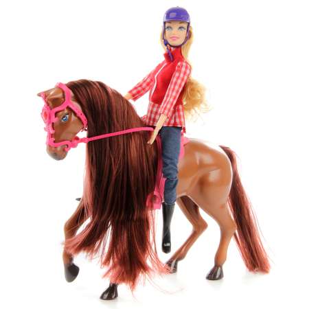 Кукла Veld Co Наездница с лошадкой и аксессуарами