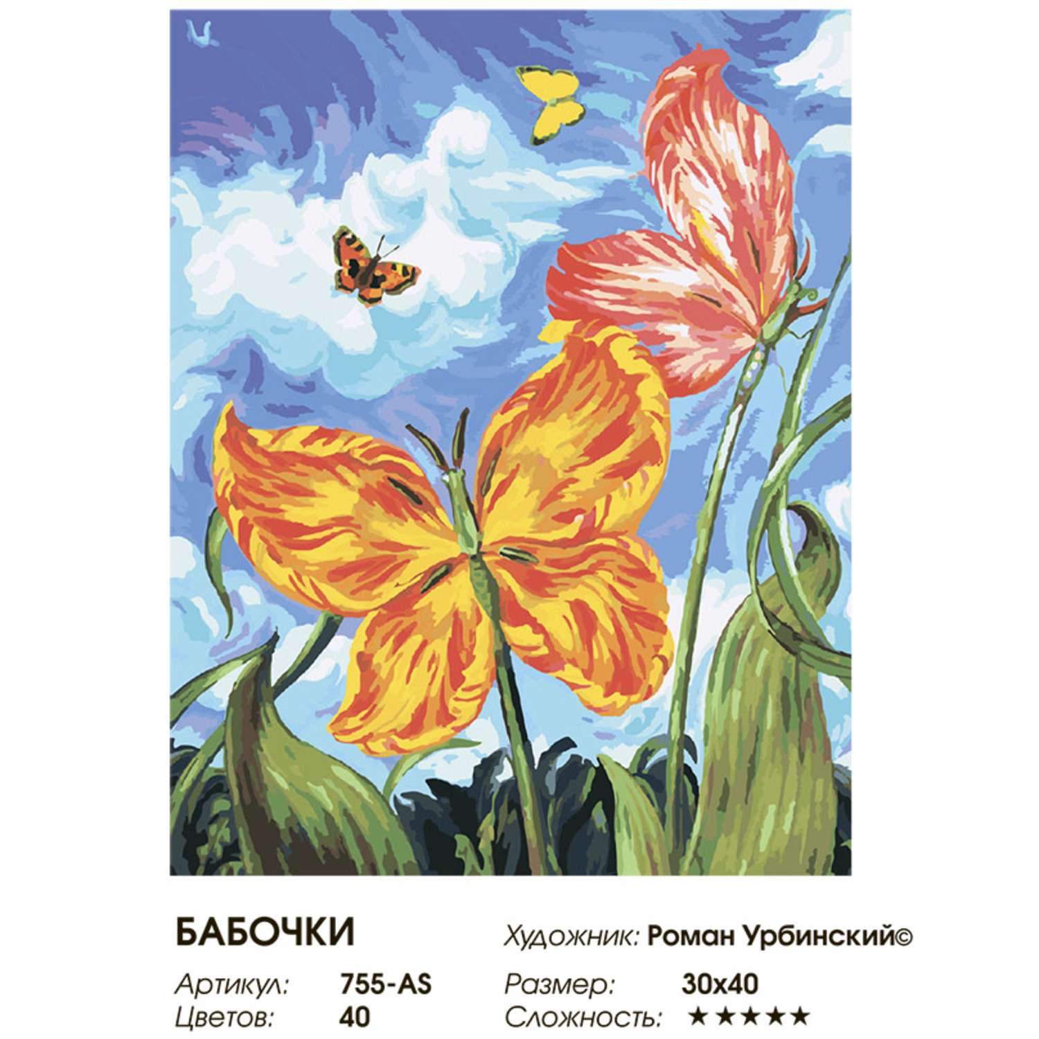 Набор для рисования Белоснежка Бабочки (755-AS) - фото 6