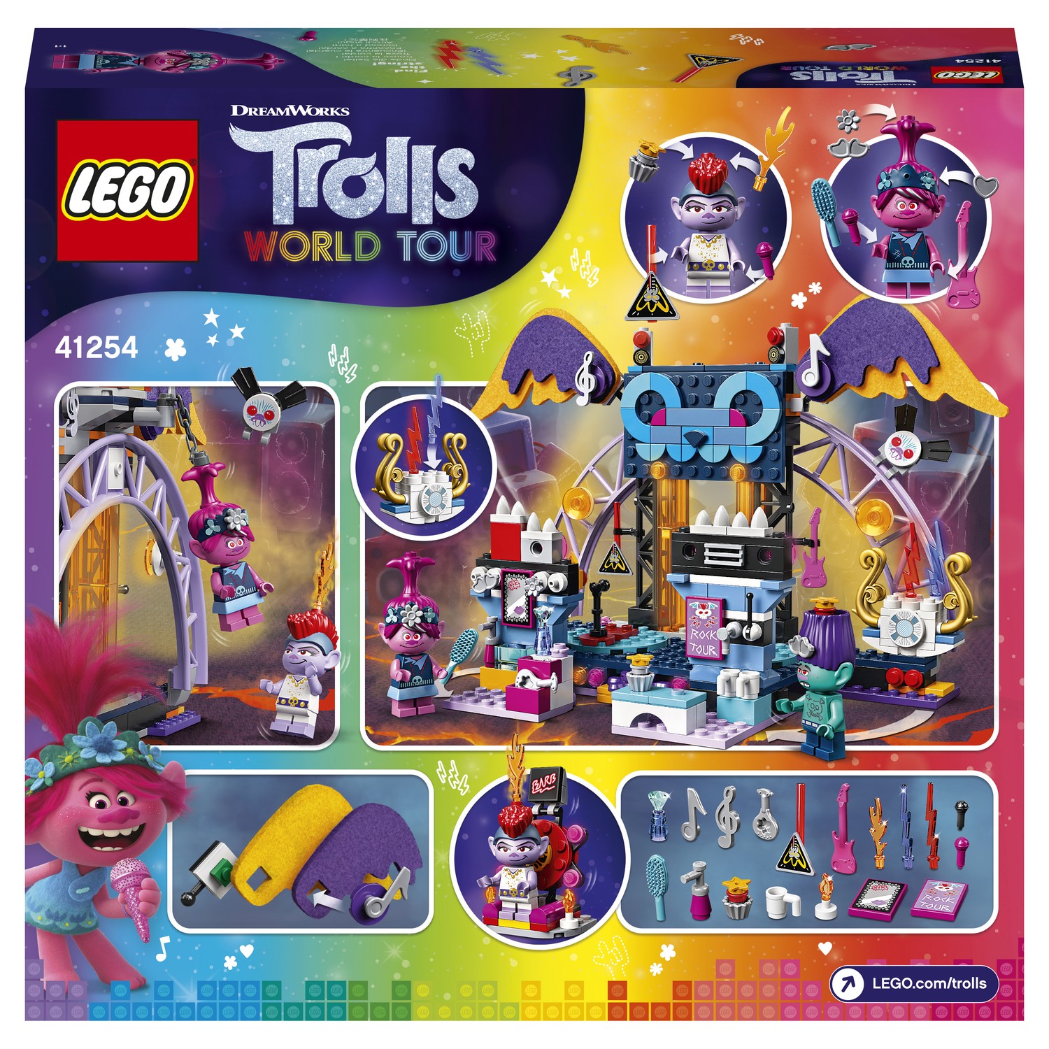 Конструктор LEGO Trolls Концерт в городе Рок-на-Вулкане 41254 купить по  цене 499 ₽ в интернет-магазине Детский мир