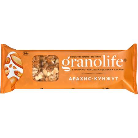 Батончик Granolife злаковый арахис-кунжут 30г
