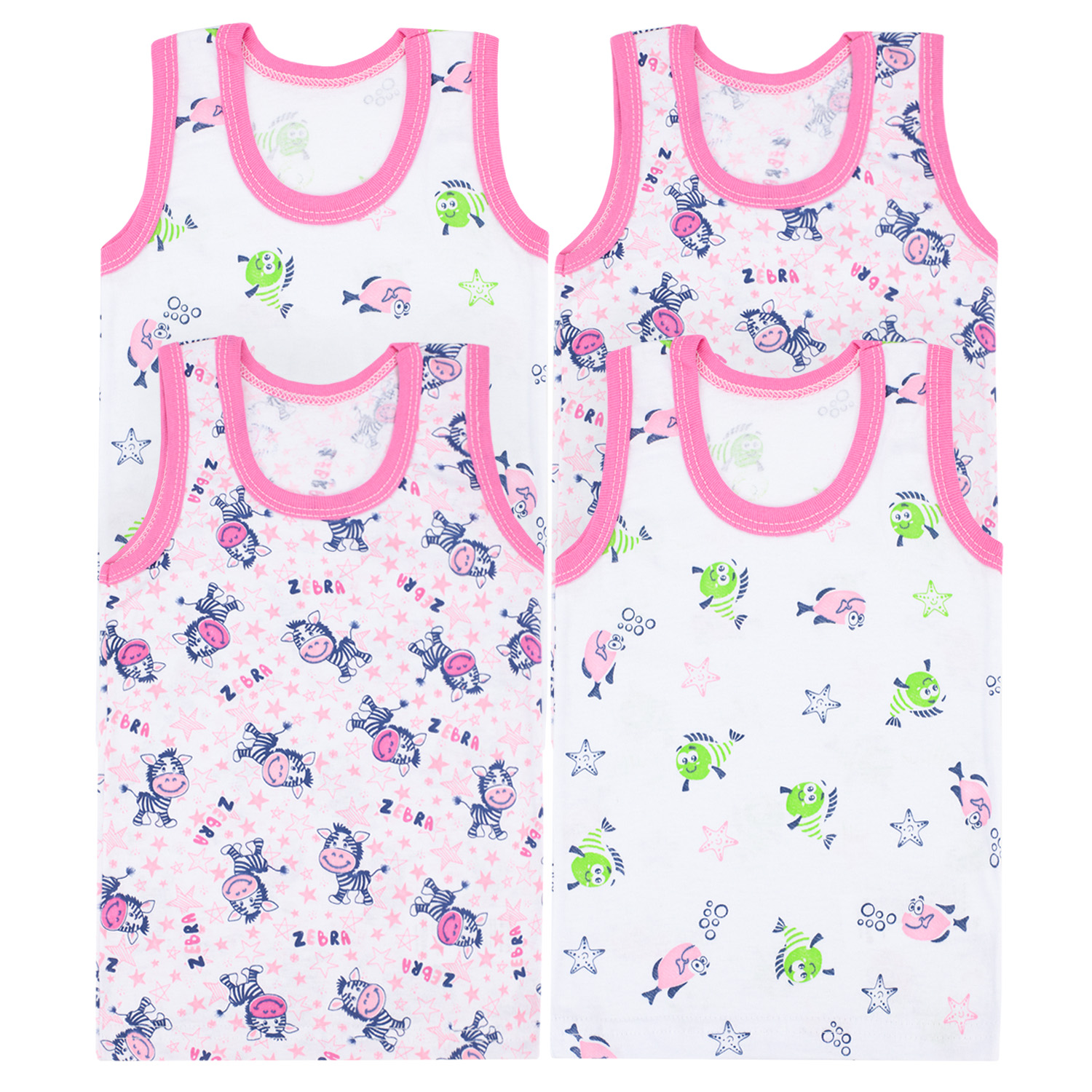 Майка Babycollection ЦБ-00030929ярко-розовый белый - фото 1