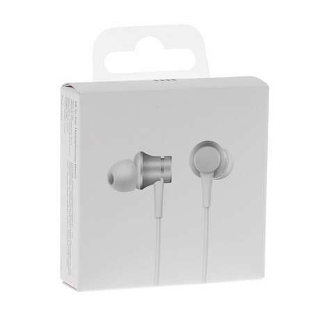 Наушники XIAOMI Mi In-Ear Basic вакуумные микрофон 32 Ом 3.5 мм 1.25 м серебристые