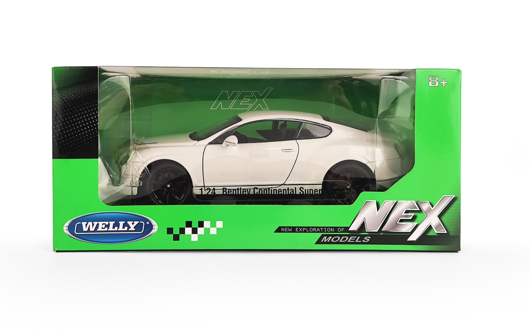 Машинка WELLY 1:24 Bentley Continental Supersports белая купить по цене  4299 ₽ в интернет-магазине Детский мир