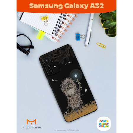 Силиконовый чехол Mcover для смартфона Samsung A32 Союзмультфильм Ежик в тумане и фонарик