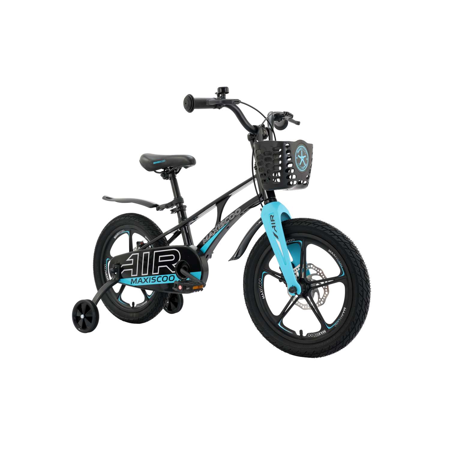 Детский двухколесный велосипед Maxiscoo Airделюкс плюс 16 черный аметист - фото 1