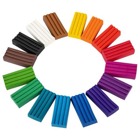 Пластилин классический Юнландия для лепки для детей 16 цветов