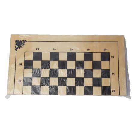 Настольная игра Орловский шахматный завод Шашки деревянные со 100 клеточной доской