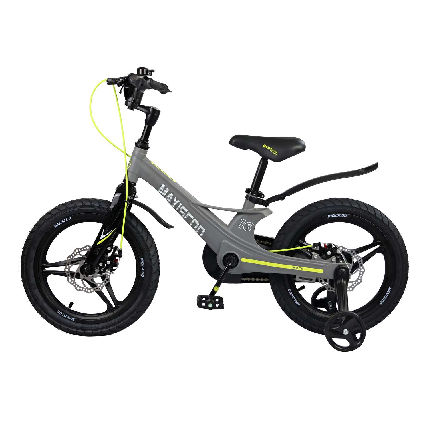 Детский двухколесный велосипед Maxiscoo Space делюкс 16 серый матовый - фото 3
