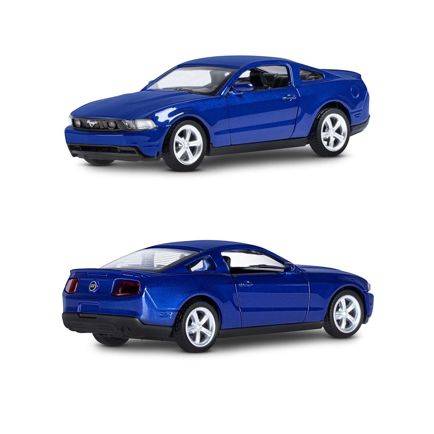 Машинка металлическая АВТОпанорама 1:43 Ford Mustang GT синий инерционная JB1200129 - фото 5