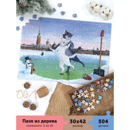 Пазл деревянный Collaba puzzle большие. Невское КОТание