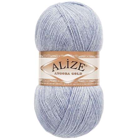 Пряжа Alize для шарфов кардиганов Angora Gold 100 г 550 м 5 мотков 221 светлый джинс меланж