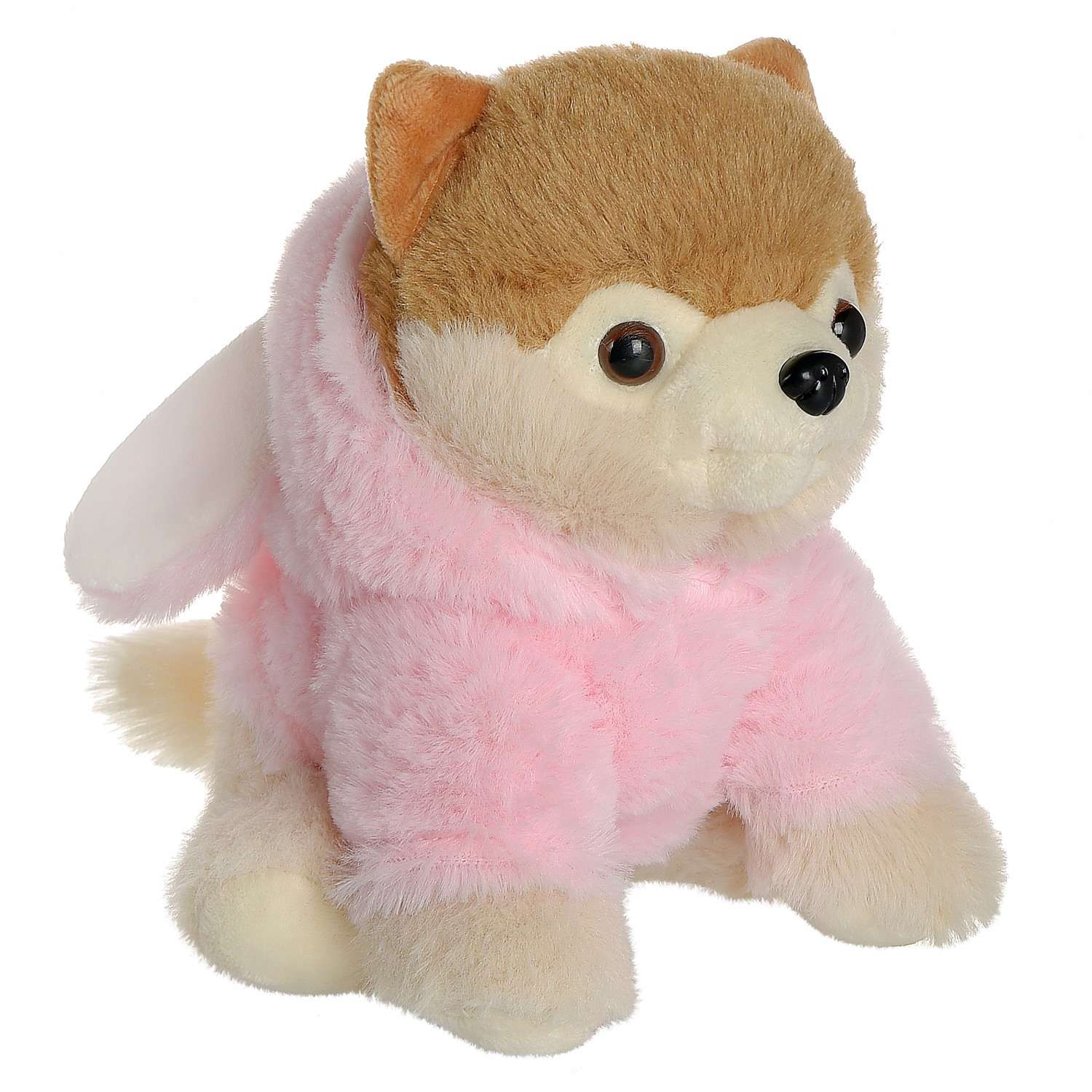 Мягкая игрушка ABTOYS Модные питомцы Собачка в костюме Розового кролика 18см - фото 3