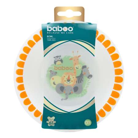 Тарелка BABOO Safari глубокая с 6месяцев 9-017