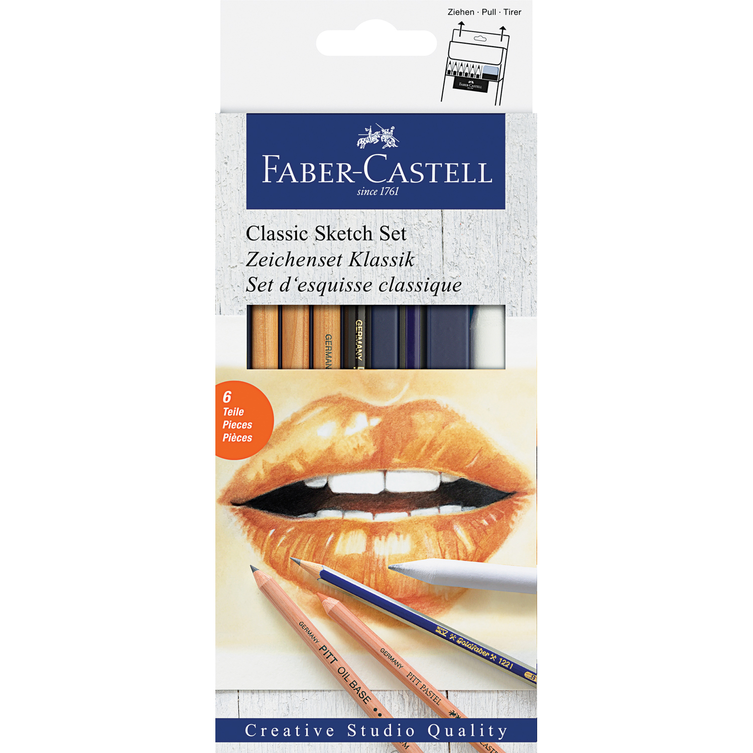 Набор художественный FABER CASTELL Classic Sketch 6 предметов - фото 1