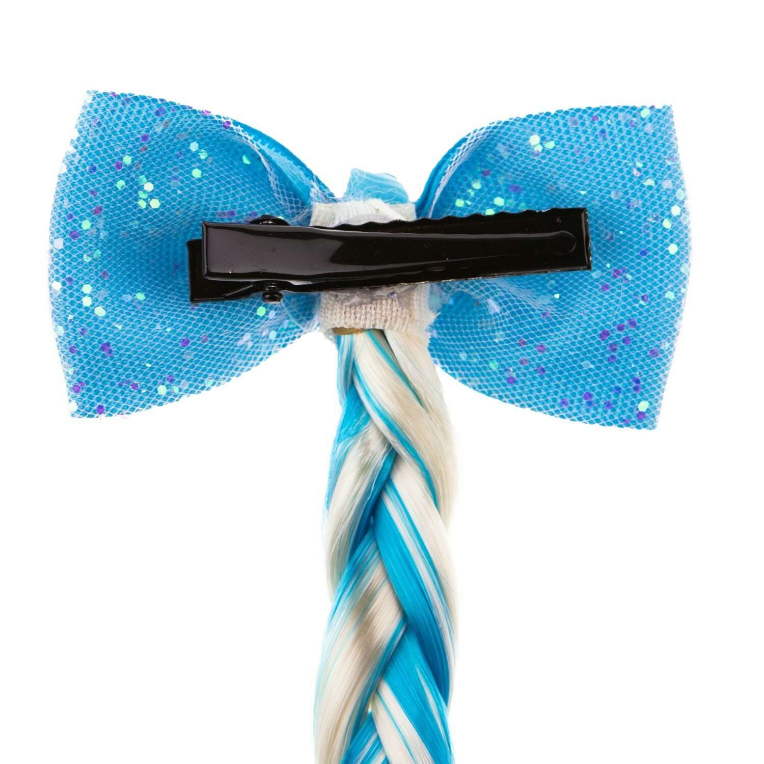 Цветные пряди для волос Lukky Fashion на заколках искусственные детские бело-голубой цвет 40 см аксессуары для девочек - фото 5