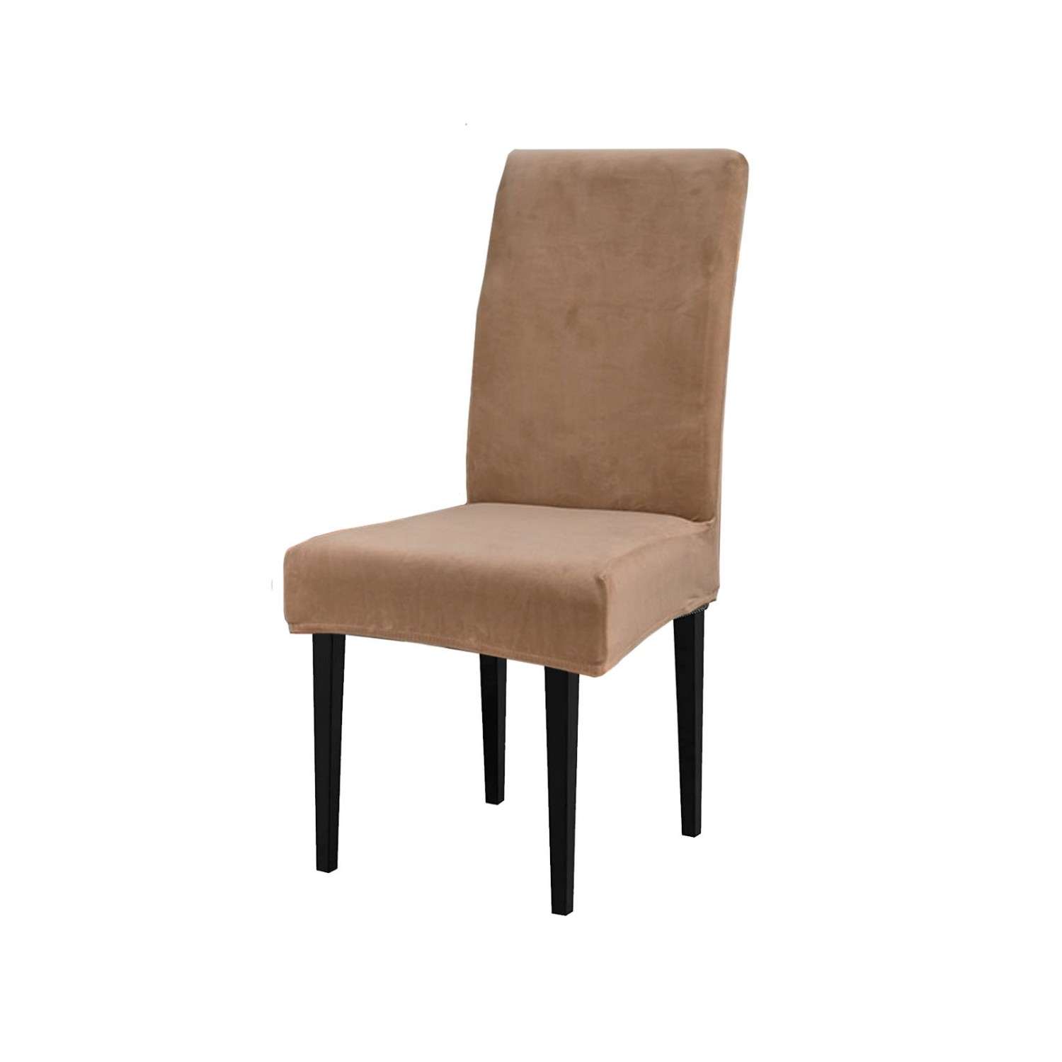 Чехол на стул LuxAlto Коллекция Velvet светло-коричневый - фото 1