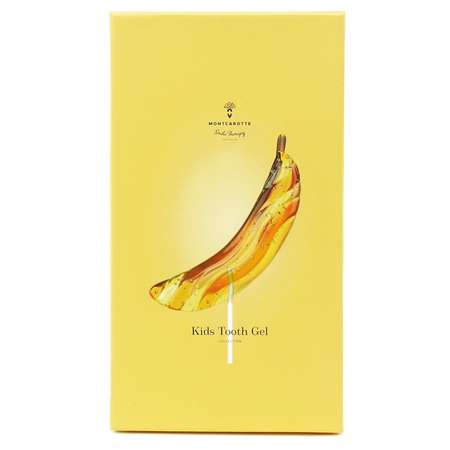 Подарочный набор Montcarotte гелеобразная зубная паста Сладкий Банан + Зубная щетка Желтая